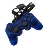 Controle Play 2 Analogico Com Vibração Inova Con-8145 Azul