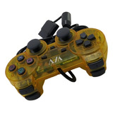 Controle Playstation 2 Analogico Com Vibração 17 Botões Cor Amarelo