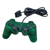 Controle Playstation Dualshock 2 Emerald Original Tudo 100%