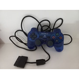 Controle Ps2 Dualshock 2 Azul Série A 100% Sony
