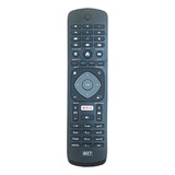 Controle Remoto Compatível Com Tv Philips Smart 4k Lcd Led Função Netflix