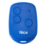 Controle Remoto Transmissor Nice Linear Hcs 3 Botões Azul