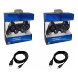Controle Sem Fio Compatível Ps3,pc Dualshock Brinde Cabo Kit