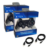 Controle Sem Fio Compatível Ps3,pc Dualshock Brinde Cabo Usb