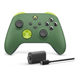 Controle Sem Fio Xbox Remix Edição Especial Verde + Bateria