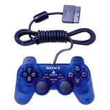 Controle Sony Playstation 2 Dual Shock Ocean Blue