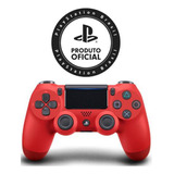 Controle Sony Ps4 Dualshock 4 Vermelho Magma Red Sem Fio