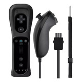 Controle Wii Remote Plus + Nunchuk Compatível Nintendo Wii/u Cor Preto