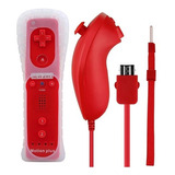 Controle Wii Remote Plus + Nunchuk Compatível Nintendo Wii/u Cor Vermelho
