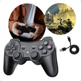 Controle Wireless Compativel Para Ps3 + Cabo Carregador V3