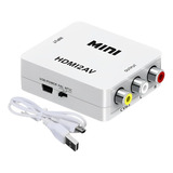 Conversor Hdmi P/ Av 1080p Adaptador Video Composto 3 Rca