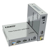 Conversor Hdmi/kvm Extender Fibra Ótica 4k 20km 3840x2160