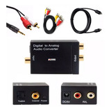 Conversor Óptico Audio Digital X Analógico Tv + Cabo 3 Rca M