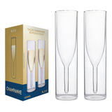 Copo 100ml Borossilicato Parede Dupla Vidro Champanhe 02 Uni