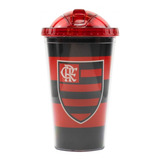 Copo De Plástico Com Canudo 450ml Flamengo