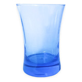 Copo De Vidro Azul Liso Para Água Suco P/ Festa Evento 210ml