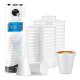 Copo Térmico Descartável De Isopor P Café 88ml C/ 100 Un Cor Branco