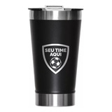 Copo Térmico Preto Personalizado C/ Nome Logo Time Frases E Símbolos C/ Tampa E Abridor