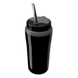 Copo Térmico Tererê 650ml Parede Dupla Tampa E Bomba Inox Cor Preto Preto