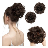 Coque Bagunçado Sintético Idêntico Cabelo Humano Volume Chic