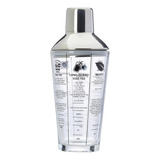 Coqueteleira De Vidro Com Aço Inox 22cm 500ml Hercules Transparente