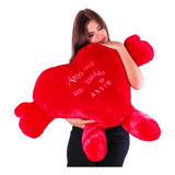 Coração De Pelúcia Love Gigante Abraço Almofada 67cm