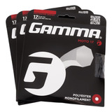 Corda Gamma Moto 17l 1.24mm Preta - Pack Com 3 Sets