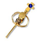 Coroa Dourada Pequena Para Nossa Senhora Aparecida Até 15cm Cor Dourado