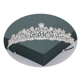 Coroa Tiara Para Noiva Debutante Strass Casamento Miss Tiara