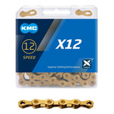 Corrente Bicicleta Kmc X12 Gold 126 Links C-784