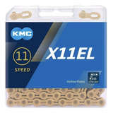 Corrente Bike Kmc X11el Vazada 11v Dourada Speed Mtb Gold