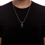  Corrente Cordão Masculino Aço Inox De Cruz Crucifixo Palito
