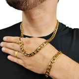 Corrente Cordão Masculino Moeda Antiga + Pulseira Marcação