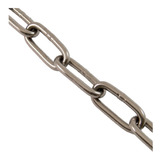 Corrente Em Aço Inox 316 Sem Calibragem 4mm Com Elo Longo