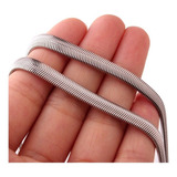 Corrente Masculina Cordão Cobra Serpente Aço Inox Cirúrgico