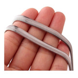 Corrente Masculina Cordão Cobra Serpente Aço Inox Cirúrgico