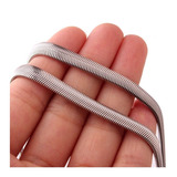 Corrente Masculina Cordão Cobra Serpente Aço Inox Cirúrgico