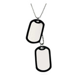 Corrente Placa Identificação Exército Dog Tag Aço Inox 316l