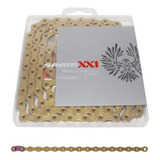 Corrente Sram Pc Xx1 Eagle Dourada 126 Links Com Power Link