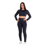 Corta Vento Jaquetinha E Calça Legging Conjunto Feminino