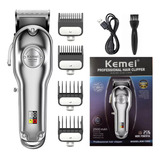 Cortador De Cabelo Kemei Profesional Km-1986 Prata 127/220v