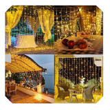 Cortina 900 Leds Branco Quente 4m X 3m Casamentos Festa Cor Das Luzes Branco-quente 220v