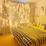 Cortina Led Decoração 6x3 Metros 110v/220v Bivolt + 600 Leds Luzes Amarelo