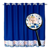 Cortina Quarto Nenem Urso Principe Antialérgico 2,7l X 1,4a