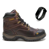 Coturno Bota 810 Adventure 100% Couro Legitimo + Relógio