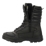 Coturno Bota Militar Masculino Motoqueiro Preto Impermeável
