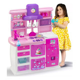 Cozinha Infantil Completa Com Água Som Acessórios Magic Toys Cor Rosa