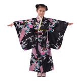 Crianças Meninas Roupas Kimono Robe Traje Japonês Manga Long