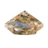 Cristal De Pedra Transparente Lapidado Em Forma De Diamante