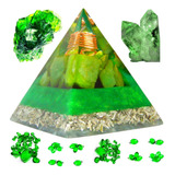 Cristal Quartzo Verde Orgonite Piramidal Feng Shui Cura Amor